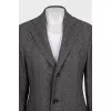 Fitted wool coat with pockets