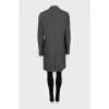Fitted wool coat with pockets