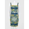 Silk dress in a flower print