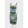 Silk dress in a flower print