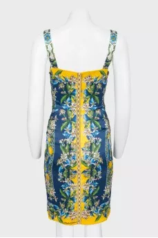 Silk dress in a flower print