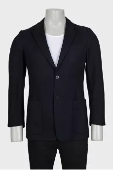 Men's black fitted jacket