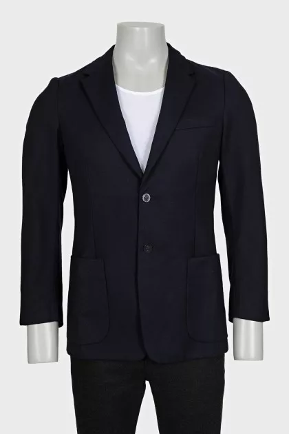 Men's black fitted jacket