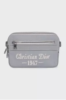 Men's gray leather bag 1947