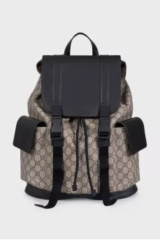 Men's printed canvas backpack