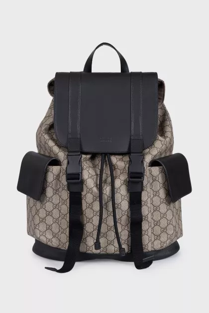 Men's printed canvas backpack