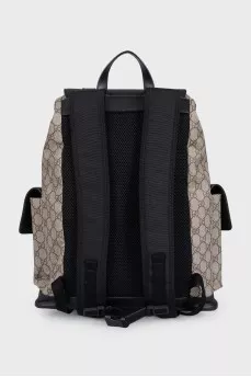 Men's printed canvas backpack