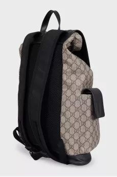 Men's printed canvas backpack