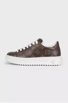 Time Out brown canvas sneakers