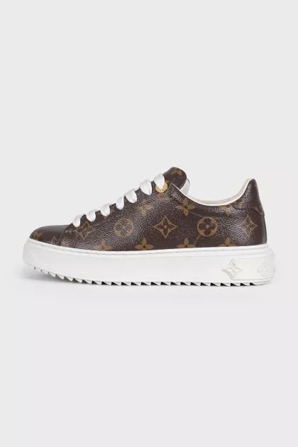 Time Out brown canvas sneakers