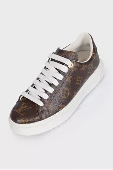 Time Out brown canvas sneakers