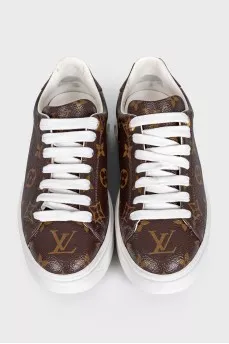 Time Out brown canvas sneakers