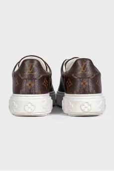 Time Out brown canvas sneakers