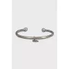Open white gold bracelet