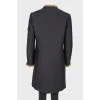 Quilted solid metal embellishments coat