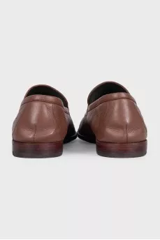 Men's brown leather loafers