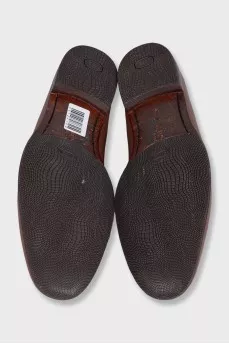 Men's brown leather loafers