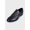 Men's dark blue perforated brogues