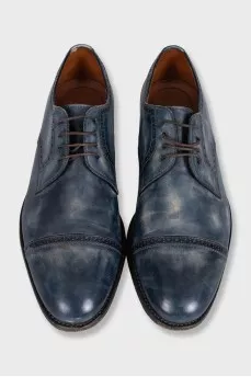 Men's blue distressed shoes