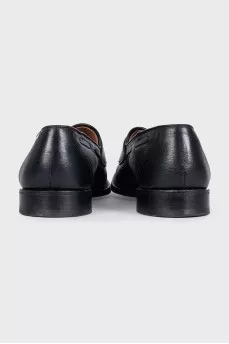 Men's black loafers with buckles