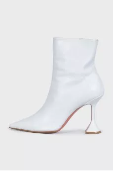 White leather ankle boots Giorgia
