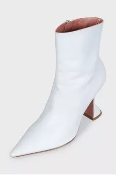 White leather ankle boots Giorgia