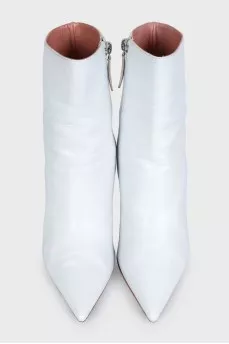 White leather ankle boots Giorgia