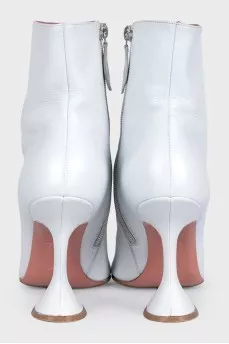 White leather ankle boots Giorgia