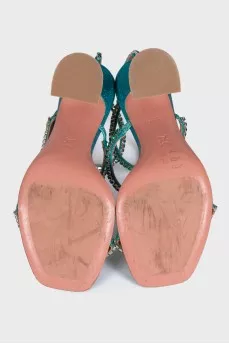 Green Gilda sandals
