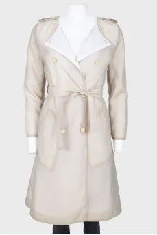 Belted trench coat