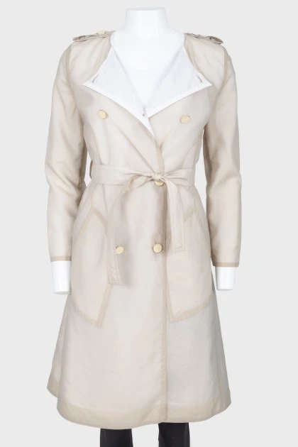 Belted trench coat