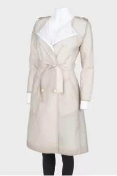 Belted trench coat