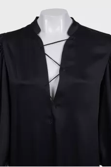 Black pleated dress
