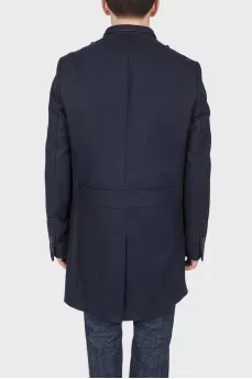 Men's coat dark blue, with the tag