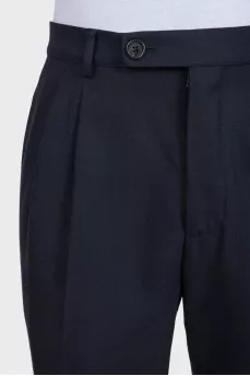 Men's black trousers with cuffs