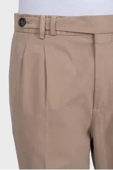 Men's brown tapered trousers