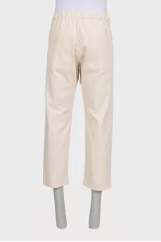 Men's straight-cut trousers with a belt