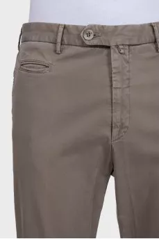 Men's gray tapered trousers