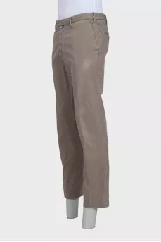 Men's gray tapered trousers