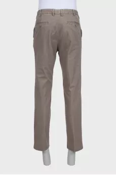 Men's gray tapered trousers