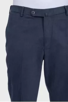 Men's blue trousers with pockets