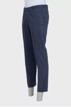 Men's blue trousers with pockets