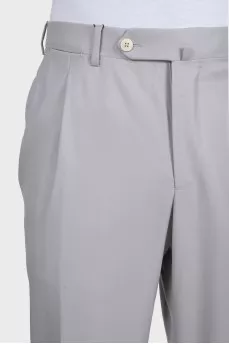 Men's gray wool trousers with tag
