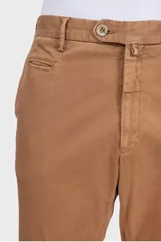 Men's straight-cut trousers in brown