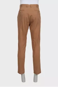 Men's straight-cut trousers in brown