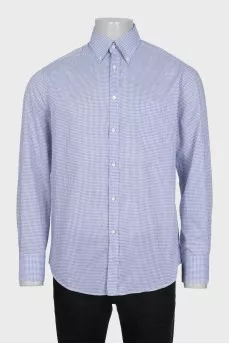 Men's blue checkered shirt