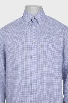 Men's blue checkered shirt