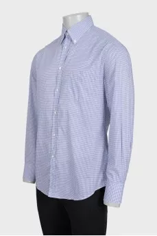Men's blue checkered shirt