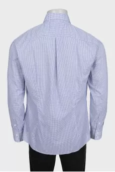 Men's blue checkered shirt