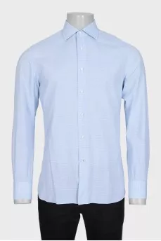Men's light blue fitted shirt